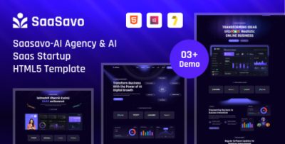 Saasavo - AI Agency & AI SaaS Startup HTML5 Template