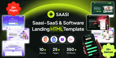 SaaSi - SaaS Startup & Software Landing Page HTML5 Template