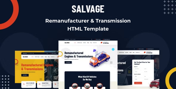 Salvage - Remanufacturer HTML Template Salvage - Remanufacturer HTML Template