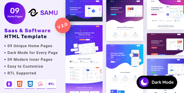 Samu - SaaS / Software Landing Pages Samu - SaaS / Software Landing Pages