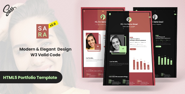 Sara - HTML5 Portfolio Template Sara - HTML5 Portfolio Template