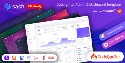 Sash - CodeIgniter Admin & Dashboard Template