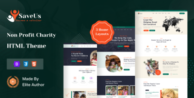 Saveus - Nonprofit Charity HTML Template