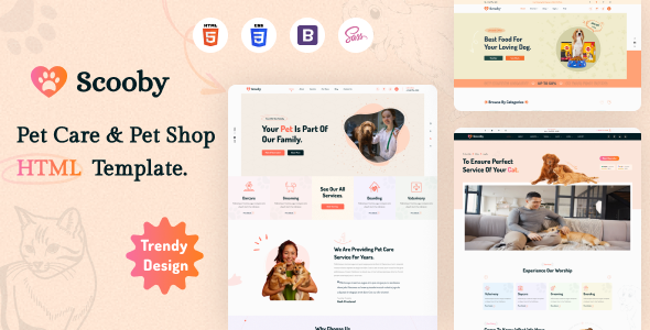 Scooby - Pet Care and Pet Shop HTML Template Scooby - Pet Care and Pet Shop HTML Template