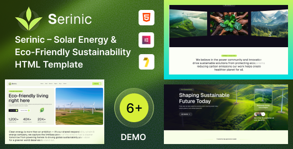 Serinic - Solar Energy & Eco Friendly Sustainability HTML Template Serinic - Solar Energy & Eco Friendly Sustainability HTML Template