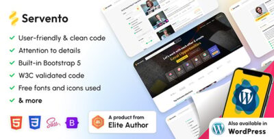 Servento - Service Finder & Business listing HTML Template
