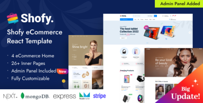 Shofy - eCcommerce Next js Template + Admin panel