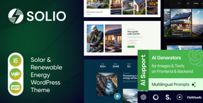 Solio - Green Power & Renewable Energy WordPress Theme
