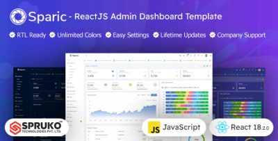 Sparic - React JS Dashboard Template