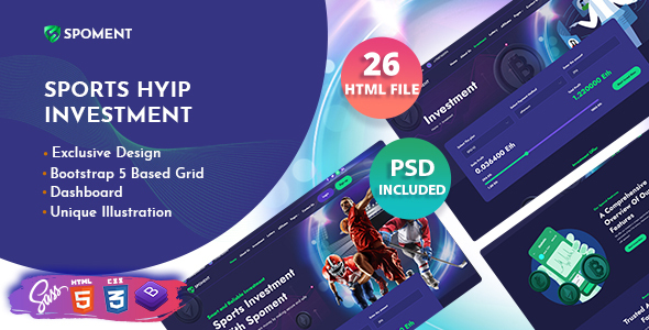 Spoment - Sports Hyip Investment HTML Template Spoment - Sports Hyip Investment HTML Template