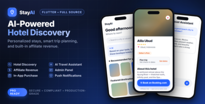 StayAI - AI Hotel Booking Flutter App with Firebase Backend & Admin Panel