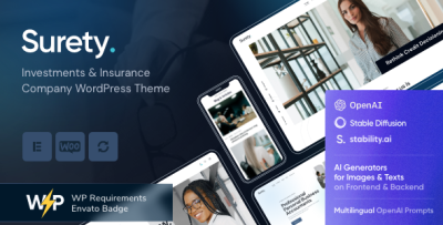 Surety - Accountant Bookkeeper & Banker WordPress Theme