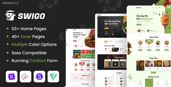 Swigo - Fast Food And Restaurant HTML Template Swigo - Fast Food And Restaurant HTML Template