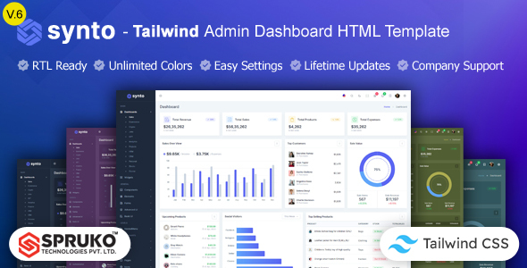 Synto - HTML Tailwind Dashboard Template Synto - HTML Tailwind Dashboard Template
