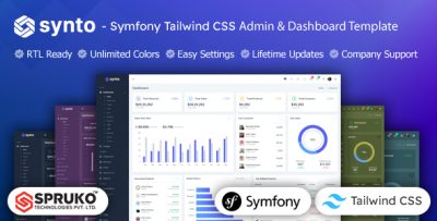 Synto - Symfony Tailwind Dashboard Template