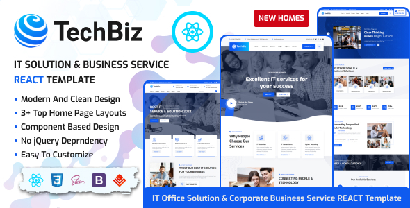 Techbiz - IT Solution & Business Consulting React Template Techbiz - IT Solution & Business Consulting React Template