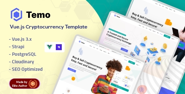 Temo - Crypto & Digital Currency Vue.js Template Temo - Crypto & Digital Currency Vue.js Template