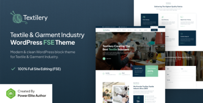 Textilery - Textile & Garment Industry Gutenverse FSE WordPress Block Theme