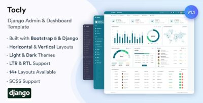 Tocly - Django Admin & Dashboard Template