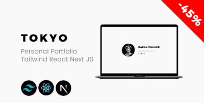 Tokyo - Tailwind CSS Personal Portfolio React Next JS Template