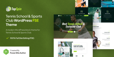 TopSpin - Tennis School & Sports Club Gutenverse FSE WordPress Block Theme