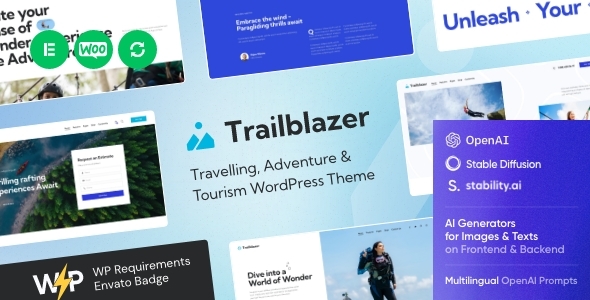 Trailblazer - Travel,Tours & Adventure WordPress Theme + AI Trailblazer - Travel,Tours & Adventure WordPress Theme + AI