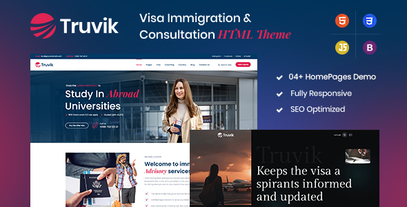 Truvik - Visa immigration Services HTML Template Truvik - Visa immigration Services HTML Template