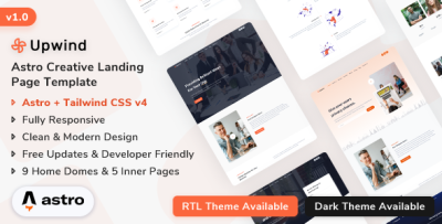 Upwind - Astro Js Landing Page Template