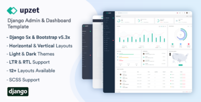 Upzet - Django Admin & Dashboard Template