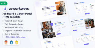 Usworkways - Job Listing & Directory HTML Template