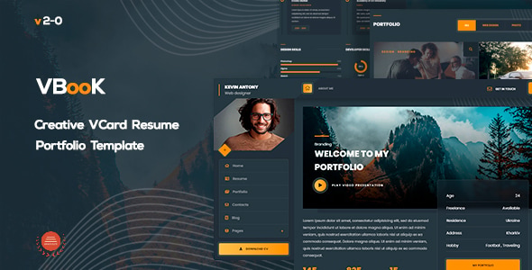 Vbook - Creative vCard Resume Portfolio Template Vbook - Creative vCard Resume Portfolio Template