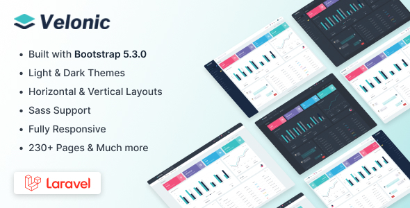 Velonic - Laravel Admin & Dashboard Template Velonic - Laravel Admin & Dashboard Template