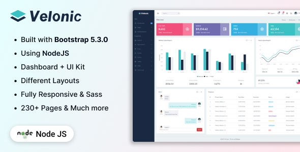 Velonic - NodeJS Admin & Dashboard Template Velonic - NodeJS Admin & Dashboard Template