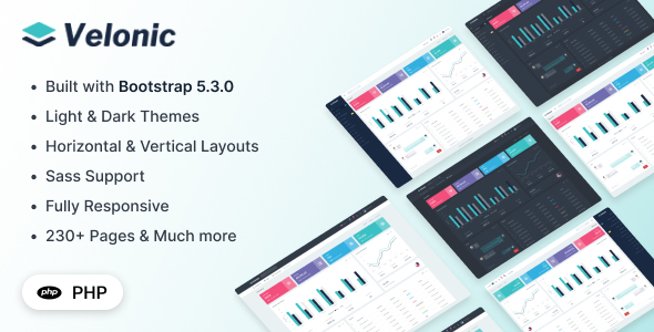 Velonic - PHP Admin & Dashboard Template Velonic - PHP Admin & Dashboard Template