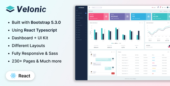 Velonic - React Admin & Dashboard Template Velonic - React Admin & Dashboard Template