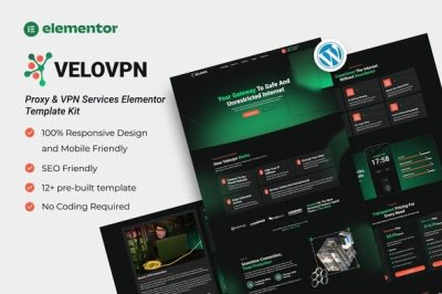 Velovpn - Proxy & VPN Services Elementor Template Kit