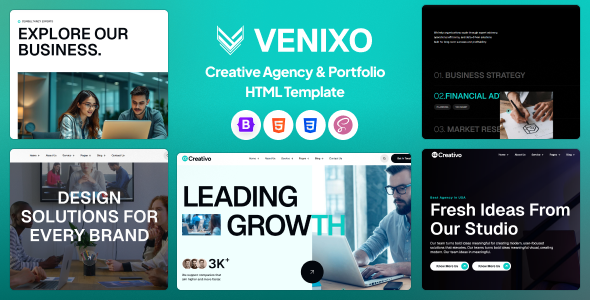 Venixo - Creative Agency & Portfolio HTML Template Venixo - Creative Agency & Portfolio HTML Template