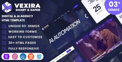 Vexira - Digital & AI Agency HTML Template