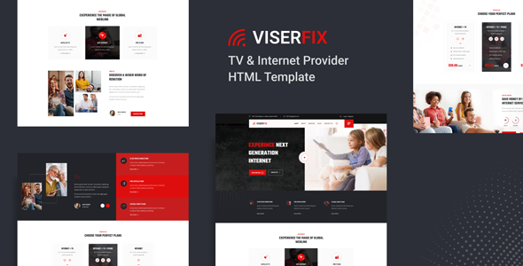 Viserfix - TV & Internet Provider HTML Template Viserfix - TV & Internet Provider HTML Template