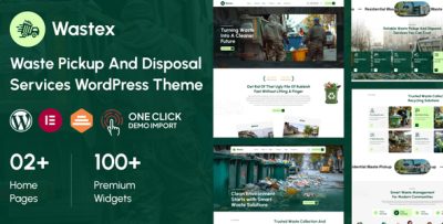 Wastex- Waste Pickup and Disposal Services WordPress Theme