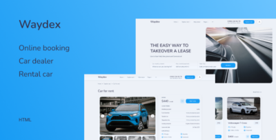 Waydex - Car rental HTML Template