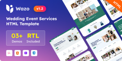 Wazo - Wedding Event Services Bootstrap 5 Template