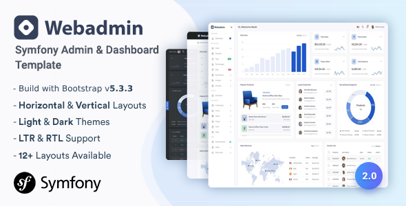 Webadmin - Symfony Admin & Dashboard Template Webadmin - Symfony Admin & Dashboard Template