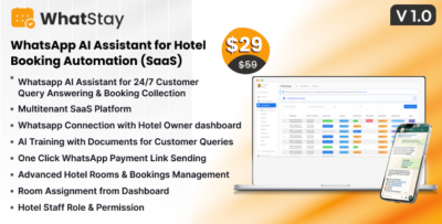 WhatStay - WhatsApp AI Assistant for Hotel Booking Automation (SaaS)