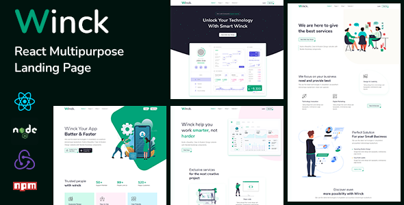 Winck - Multipurpose React Landing Page Winck - Multipurpose React Landing Page