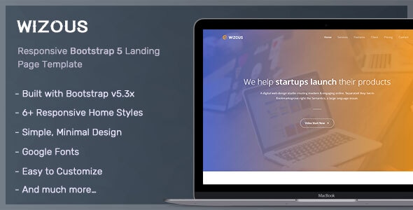 Wizous - Bootstrap 5 Landing page Template Wizous - Bootstrap 5 Landing page Template