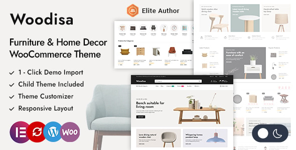 Woodisa - Furniture & Home Decor WordPress WooCommerce Theme Woodisa - Furniture & Home Decor WordPress WooCommerce Theme