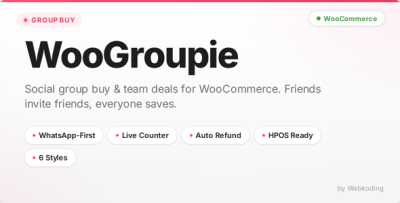 WooGroupie - Social Group Buy & Team Deals for WooCommerce