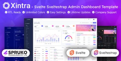 Xintra - Svelte TypeScript Admin Dashboard Template