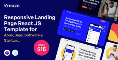Xmoze - React JS Landing Page Template